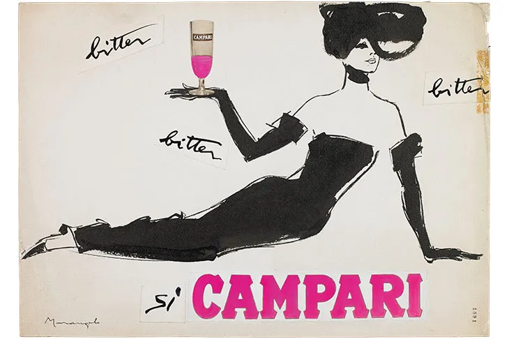 Vintage Campari poster styles